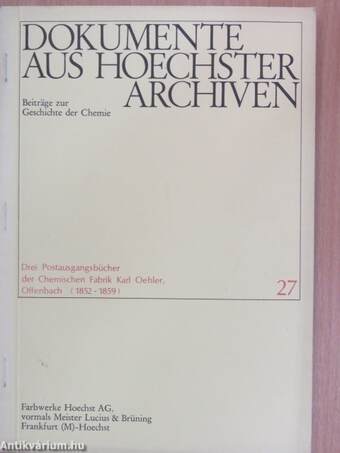 Dokumente aus Hoechster Archiven 27.