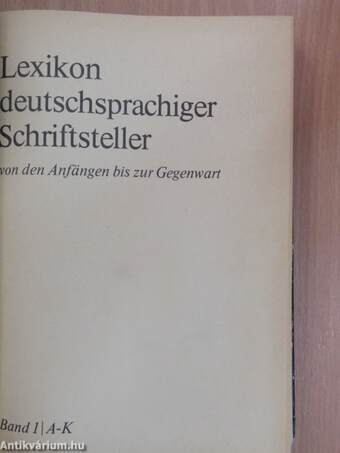 Lexikon deutschsprachiger Schriftsteller von den Anfängen bis zur Gegenwart 1. (töredék)