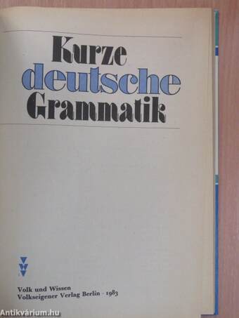 Kurze deutsche Grammatik