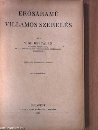 Erősáramú villamos szerelés 