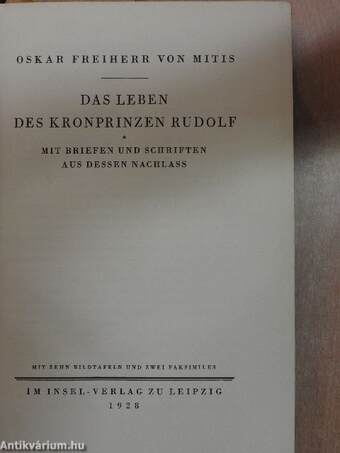 Das Leben des Kronprinzen Rudolf