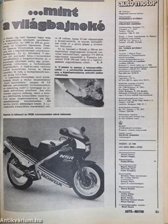 Autó-Motor 1987. (nem teljes évfolyam)