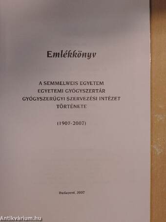 Emlékkönyv 1907-2007