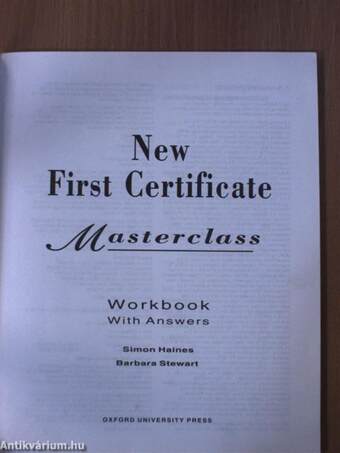 New First Certificate Masterclass - Workbook with answers