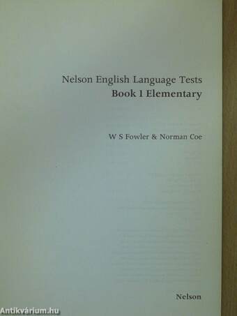 Nelson English Language Tests Book 1