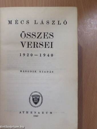 Mécs László összes versei (aláírt, számozott példány)