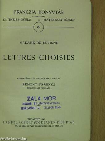 Lettres choisies