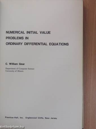 Numerical Initial Value Problems in Ordinary Differential Equations