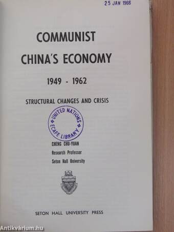 Communist China's Economy 1949-1962