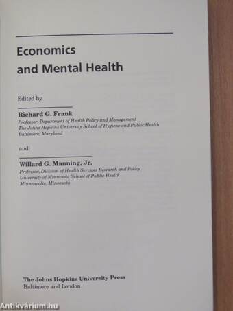 Economics and Mental Health