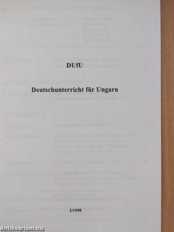 DUfU Deutschunterricht für Ungarn I/1998