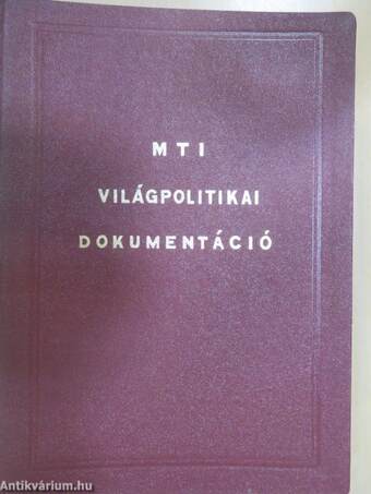 MTI világpolitikai dokumentáció 1970. január-december