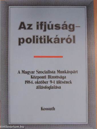 Az ifjúságpolitikáról