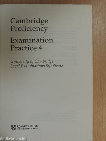 Cambridge Proficiency Examination Practice 4