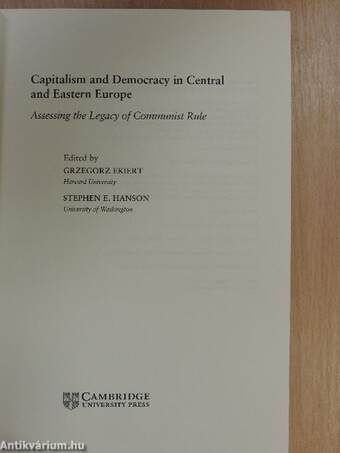 Capitalism and Democracy in Central and Eastern Europe