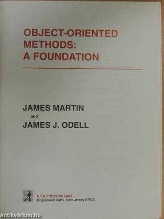 Object-Oriented Methods: A Foundation