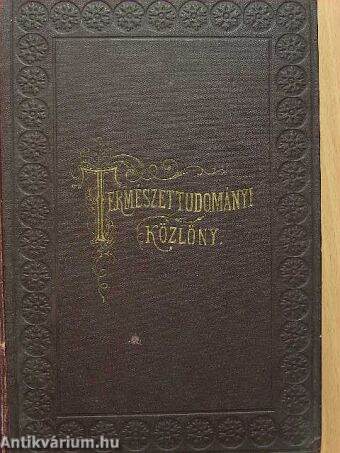 Természettudományi Közlöny 1903. január-december/Pótfüzetek a Természettudományi Közlönyhöz 1903. január-december