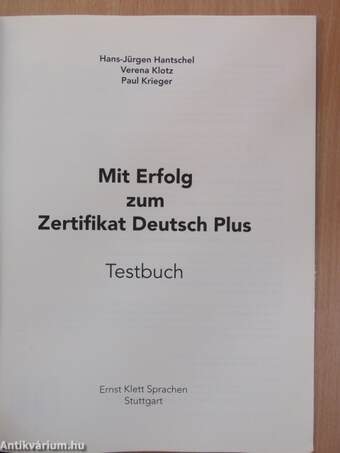 Mit Erfolg zum Zertifikat Deutsch Plus - Testbuch