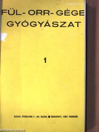 Fül-orr-gégegyógyászat 1987-1988. január-december