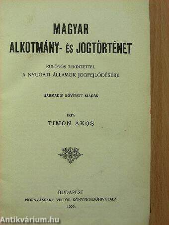 Magyar Alkotmány- és Jogtörténet