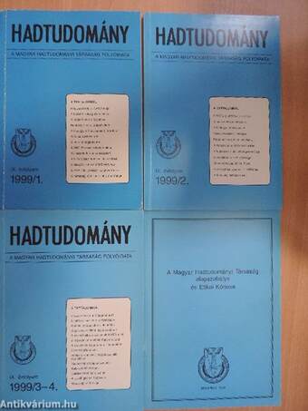 Hadtudomány 1999/1-4./A Magyar Hadtudományi Társaság alapszabálya és Etikai Kódexe