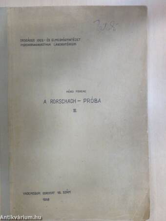 A Rorschach-próba III.