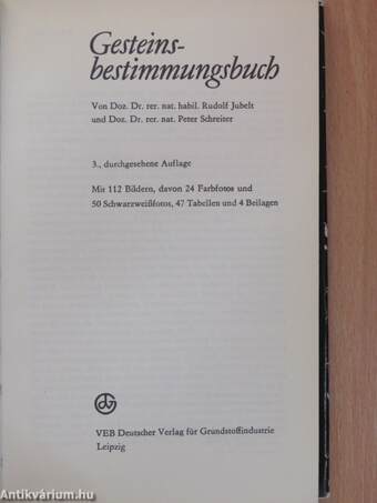 Gesteinsbestimmungsbuch