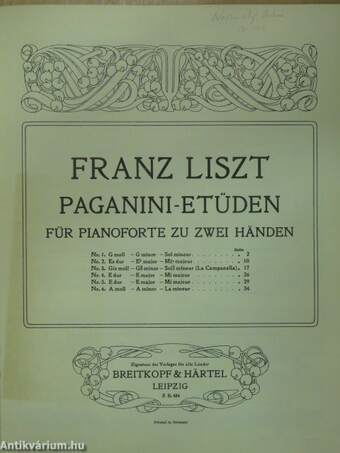 Paganini-etüden für Pianoforte zu Zwei Händen