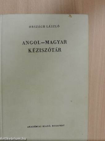 Angol-magyar kéziszótár