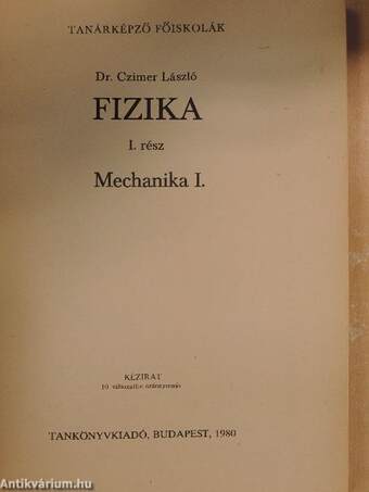 Fizika I.