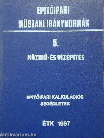 Építőipari műszaki iránynormák 5.