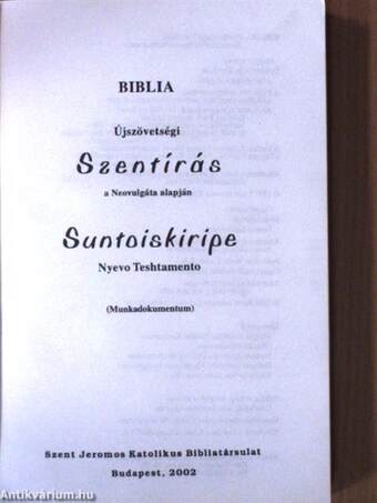 Biblia - Újszövetségi Szentírás a Neovulgáta alapján