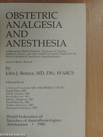 Obstetric Analgesia and Anesthesia