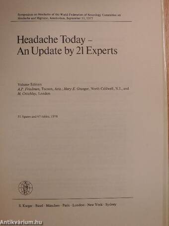 Headache Today - An Update by 21 Experts