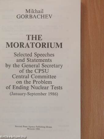 The Moratorium