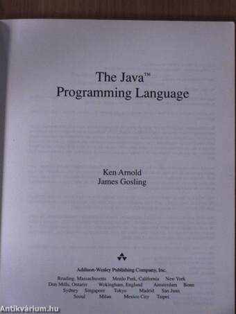 The Java Programming Language