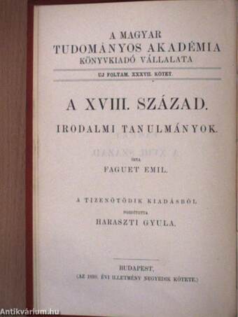 A XVIII. század