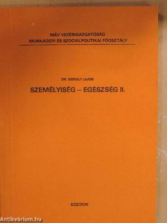 Személyiség - egészség II.