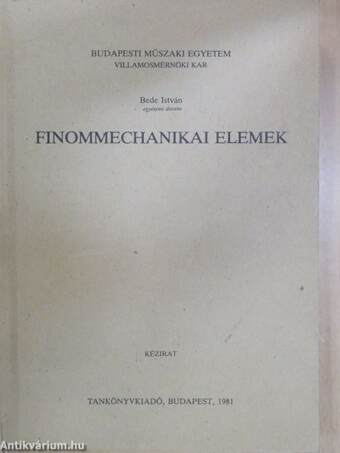 Finommechanikai elemek