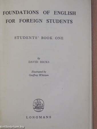 Foundations of English for foreign students - Students' Book 1.