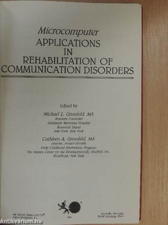 Microcomputer Applications in Rehabilitation of Communication Disorders