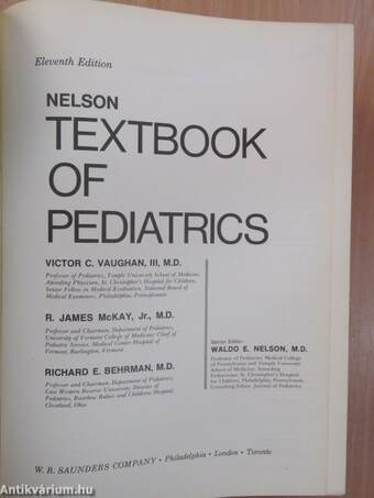 Nelson Textbook of Pediatrics