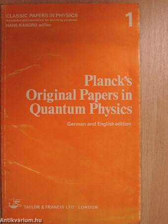 Planck's Original Papers in Quantum Physics