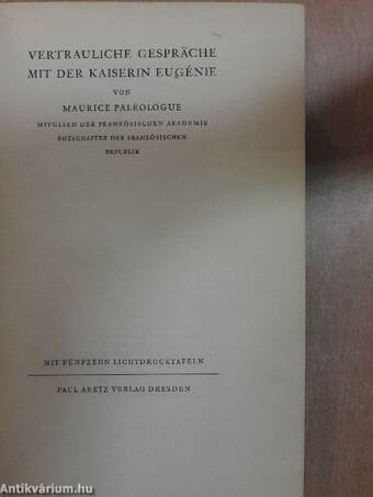 Vertrauliche Gespräche mit der Kaiserin Eugénie