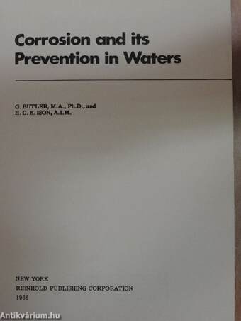 Corrosion and its Prevention in Waters