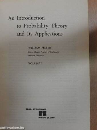 An Introduction to Probability Theory and Its Applications I.