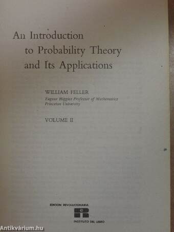 An Introduction to Probability Theory and Its Applications II.