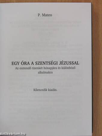 Egy óra a szentségi Jézussal