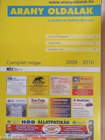 Arany Oldalak/Telefonkönyv - Csongrád megye 2009-2010.