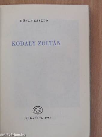 Kodály Zoltán